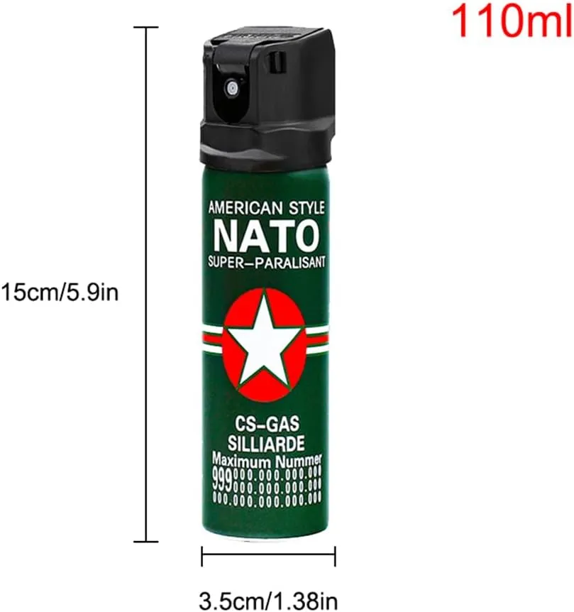 (1-4 Pieces) 110ml Safety Protection flip-top Pepper Spray, protruding Nozzle Design, Aiming Faster and More accurately - Pepper Prays for Your Safety