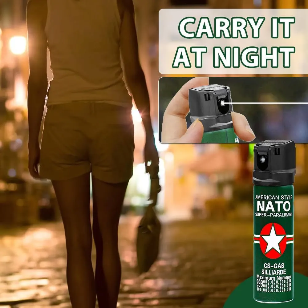 (1-4 Pieces) 110ml Safety Protection flip-top Pepper Spray, protruding Nozzle Design, Aiming Faster and More accurately - Pepper Prays for Your Safety