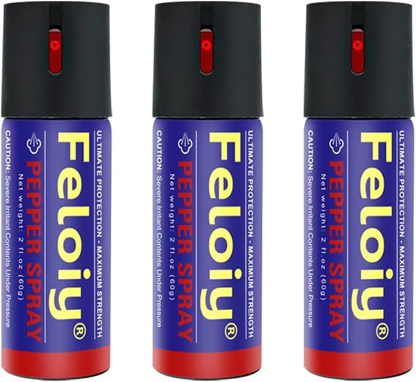 (1-4pcs) 60ml Pepper Spray - with Safety Cap - protruding Nozzle Design - Pocket Pepper Spray - 16ft Range