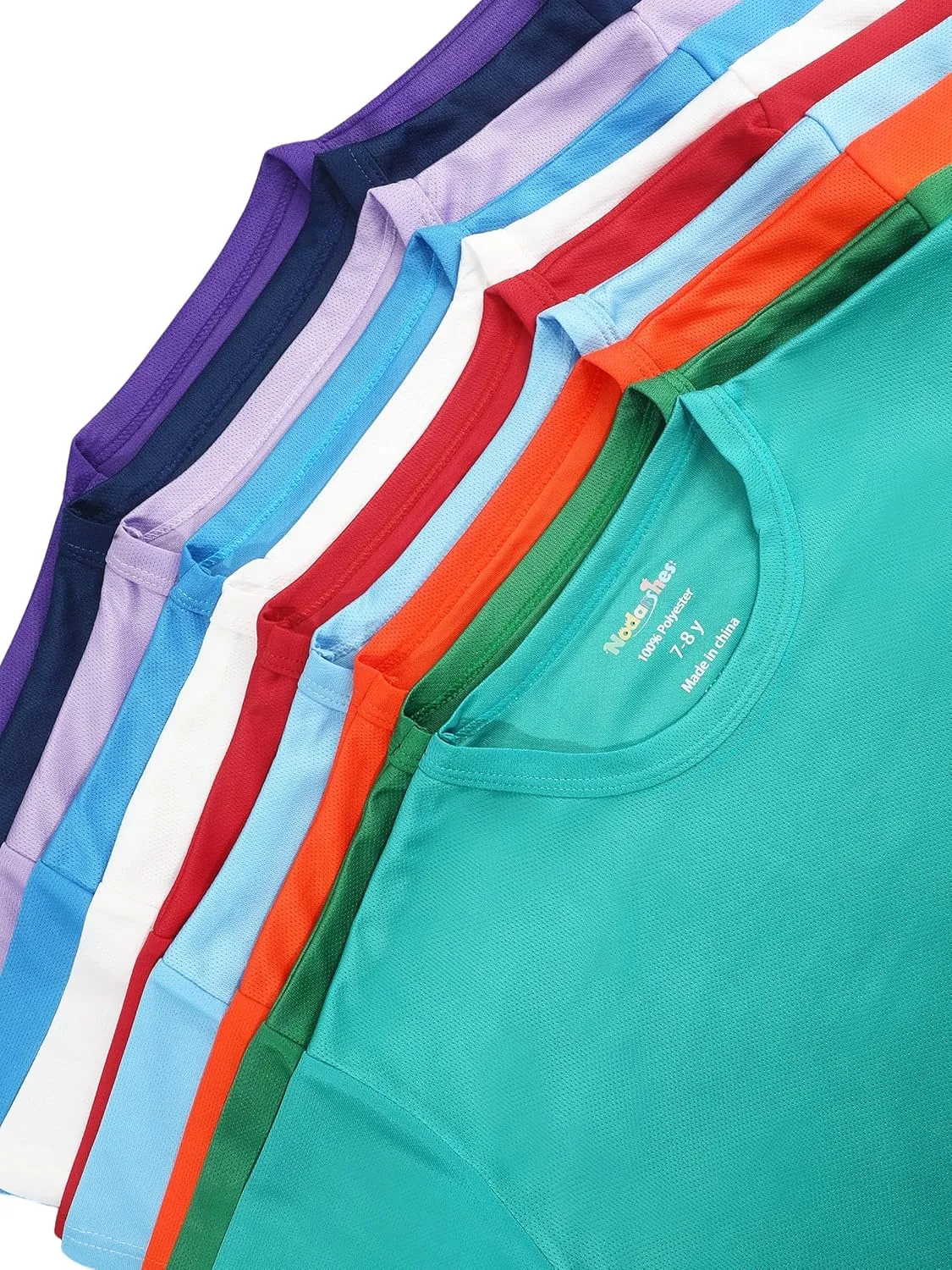 10 Pack Boys Youth Mesh Quick Dry T Shirts Short Sleeve Athletic Shirt Moisture Wicking Performance Tees for 7-16Y