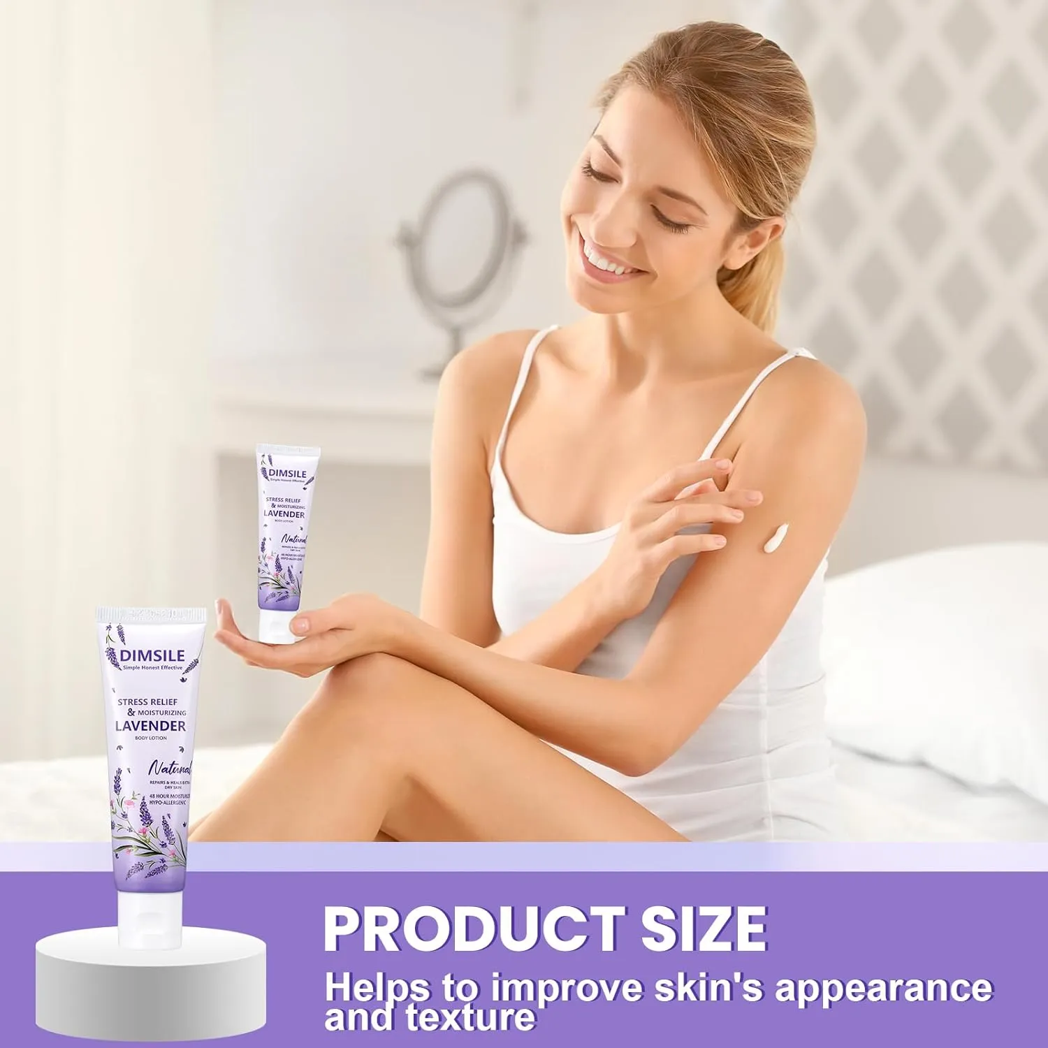 100 Pack Lavender Travel Size Body Lotion 1 oz Dry Skin Moisturizer with Flip Cap for Extra Dry Skin, for Inns and Hotels, Offices, Airlines, Gyms and More