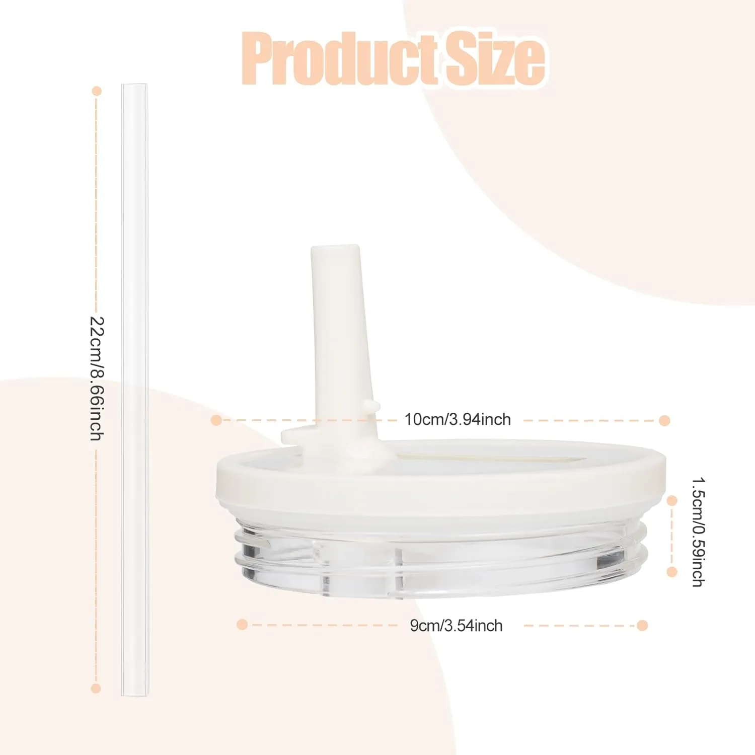 2 Pack 40 oz Tumbler Flip Straw Leak Proof Lid Replacement Fit for Stanley Quencher,40 oz Tumbler Lid Replacement for Stanley Cup,No Spill Proof Straw Cover for Stanley Accessories