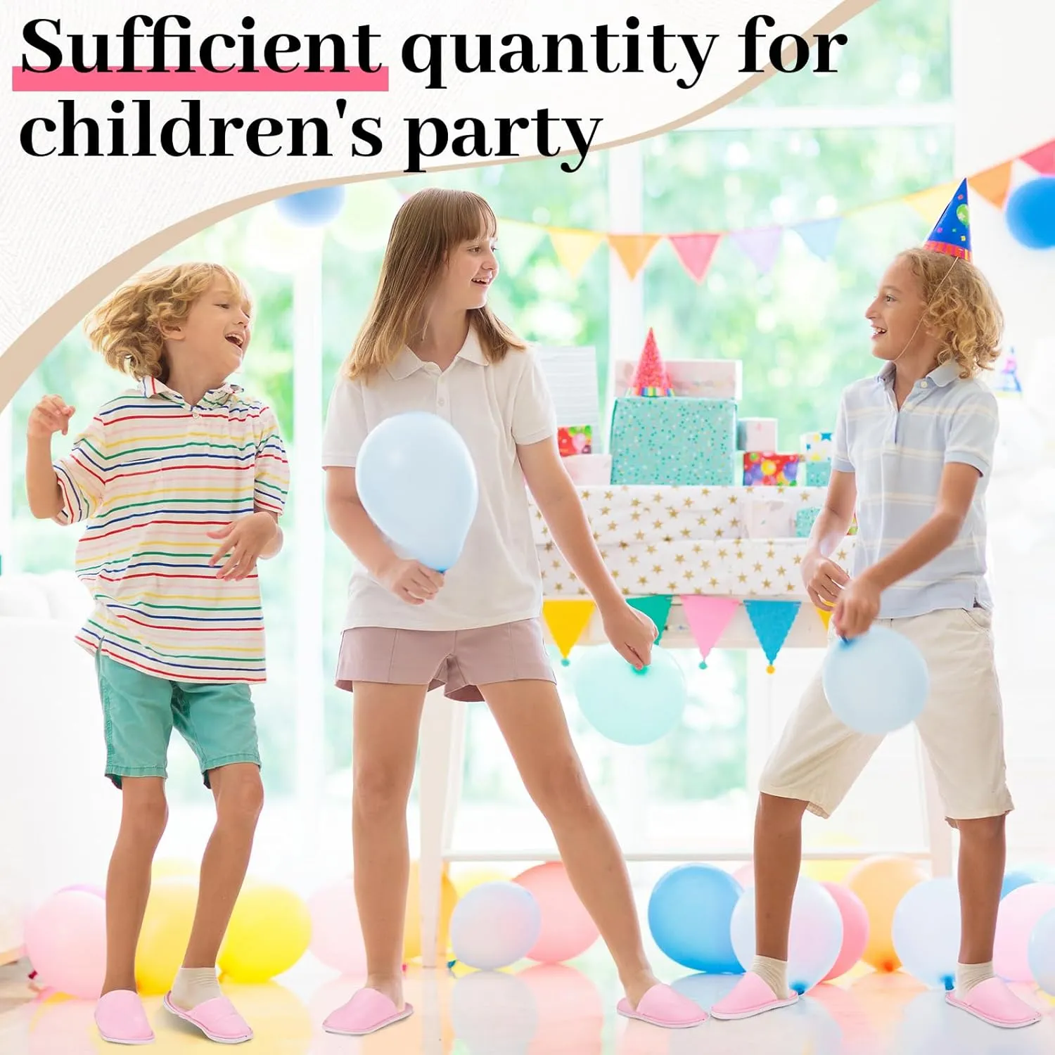 24 Pairs Kids Disposable Slippers Non Slip Closed Kids Spa Slippers Comfortable Home Slippers Disposable Spa Indoor Outdoor Slipper for 4-12 Years Old Boys Girls Party Hotel Travel(Pink,M)