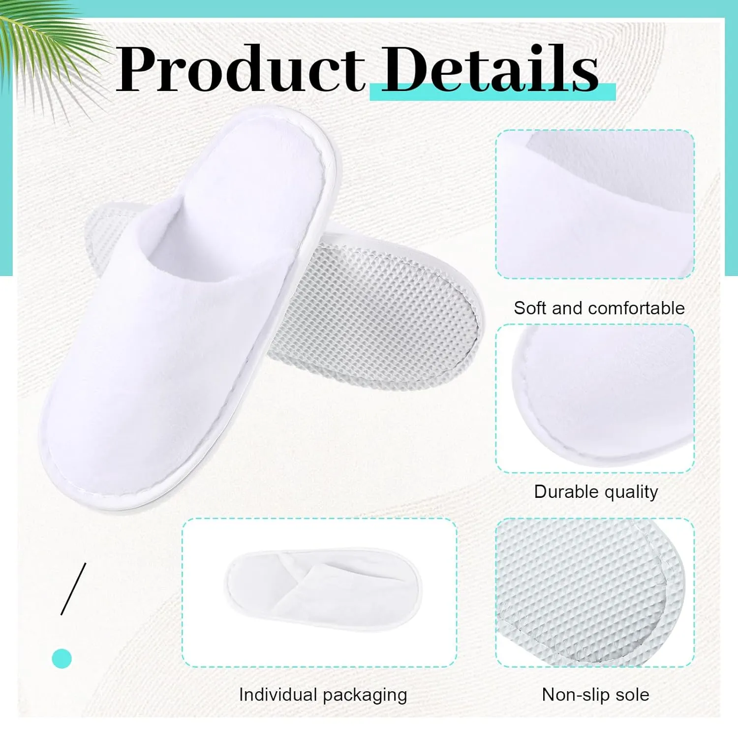 24 Pairs Kids Disposable Slippers Non Slip Closed Kids Spa Slippers Comfortable Home Slippers Disposable Spa Indoor Outdoor Slipper for 4-12 Years Old Boys Girls Party Hotel Travel(White,M)