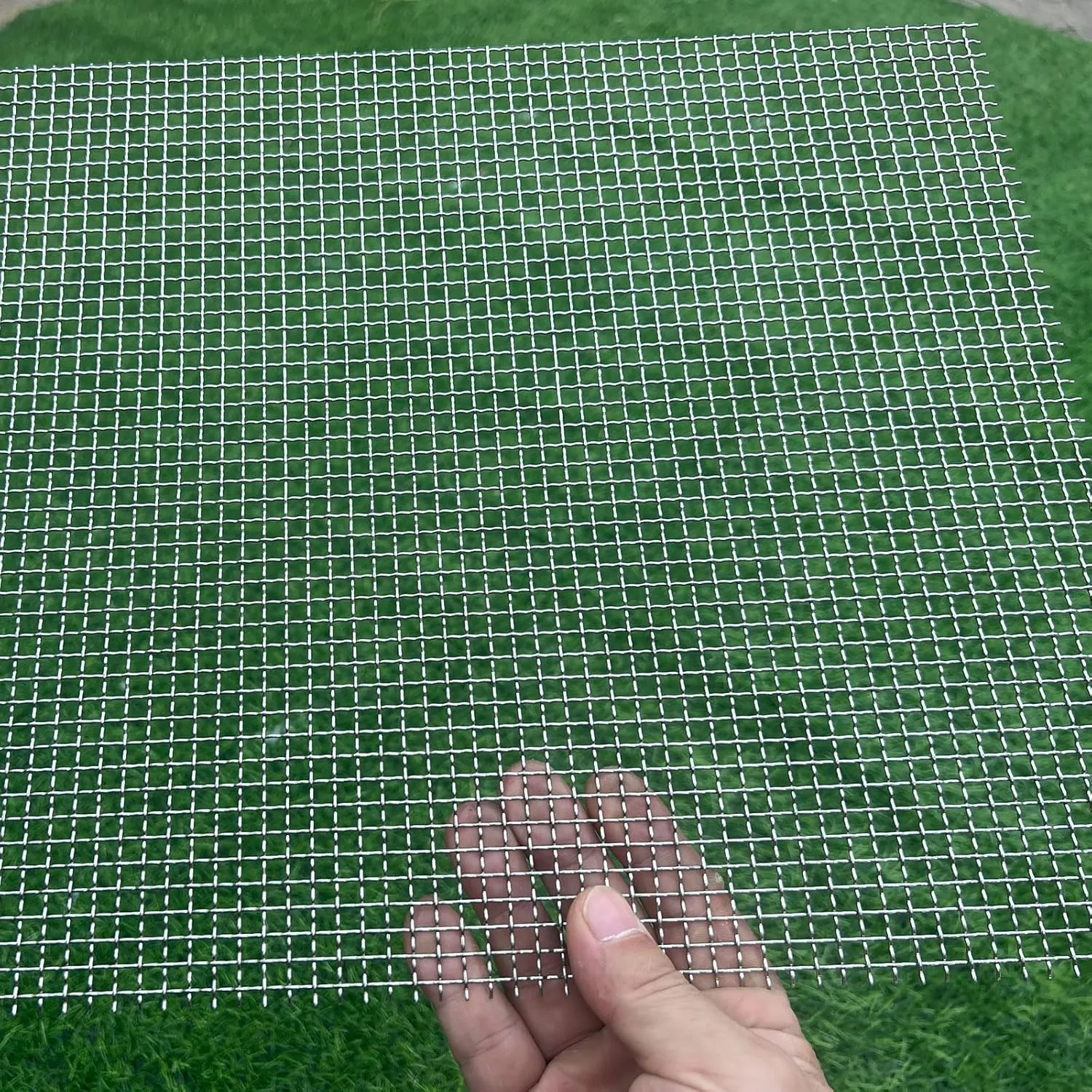 304 Stainless Steel Wire Mesh 16"x12" Snake Woven Mesh 1/5"Holes(About 5mm) 21 Gauge Vent Screen Mesh Bug Screen Stainless Steel Mesh Screen Metal Grate Window Screen Pet Screen Grill Mesh