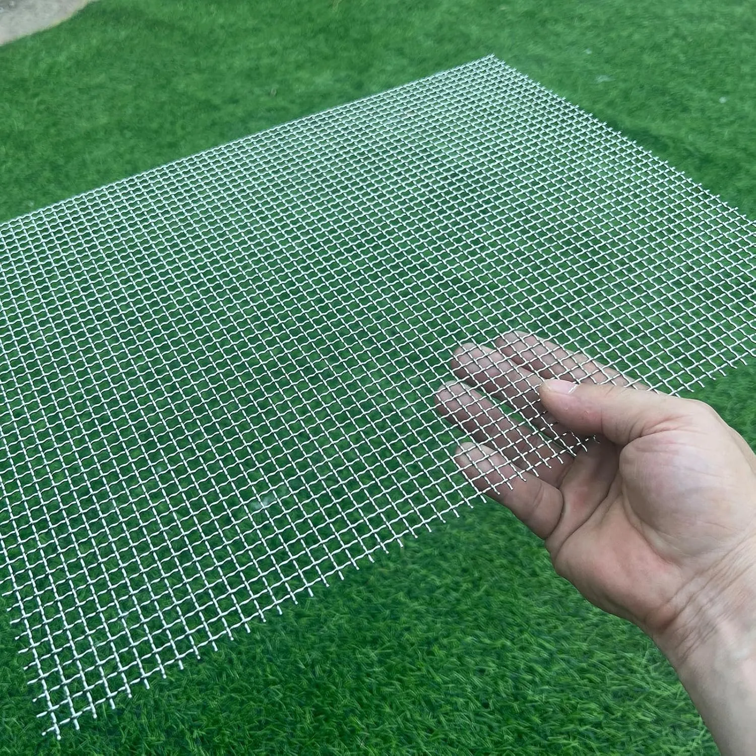 304 Stainless Steel Wire Mesh 16"x12" Snake Woven Mesh 1/5"Holes(About 5mm) 21 Gauge Vent Screen Mesh Bug Screen Stainless Steel Mesh Screen Metal Grate Window Screen Pet Screen Grill Mesh