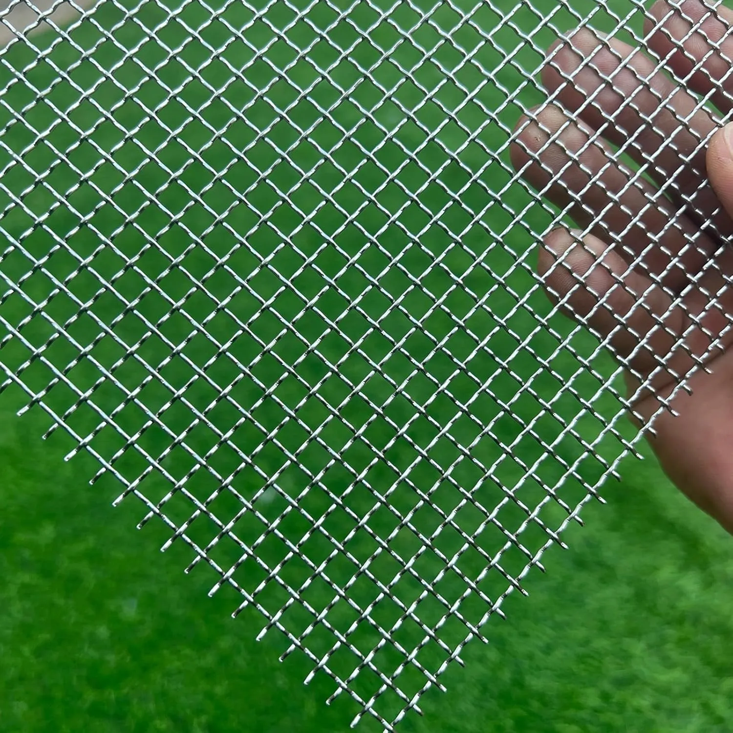 304 Stainless Steel Wire Mesh 16"x12" Snake Woven Mesh 1/5"Holes(About 5mm) 21 Gauge Vent Screen Mesh Bug Screen Stainless Steel Mesh Screen Metal Grate Window Screen Pet Screen Grill Mesh
