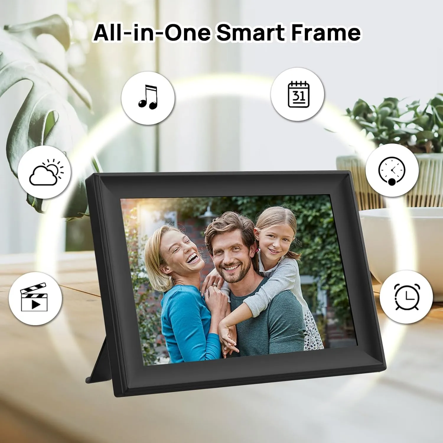 32GB 10.1 Inch WiFi Digital Picture Frame with 1280x800 HD IPS Touch Screen, Send Photo or Videos via App or Email,Support USB Drive/SD Card Extend Storage,Auto-Rotate,Wall Mountable
