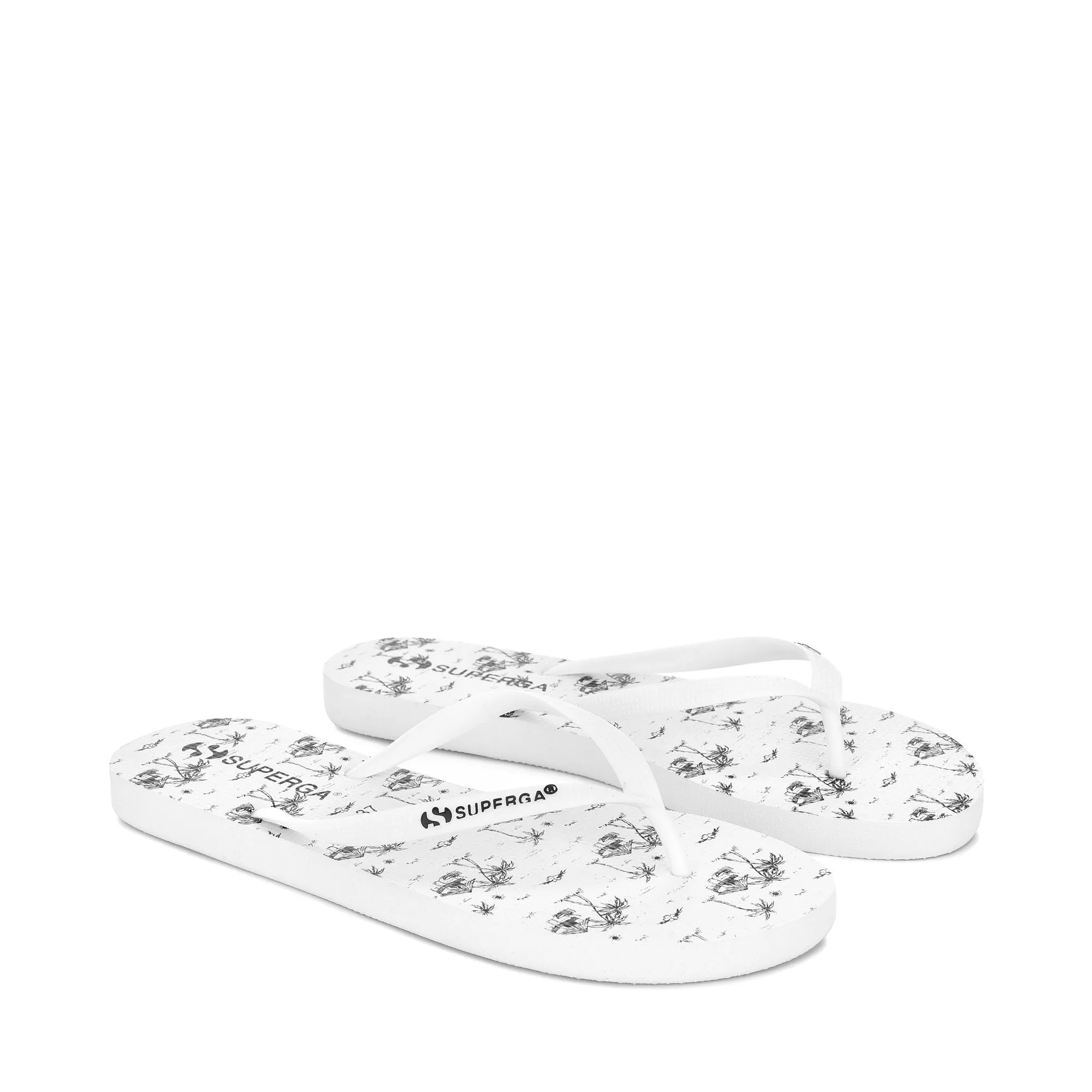 4121-FANRBRW - Slippers - Flip-Flop - Woman - WHITE-BLACK HAWAII