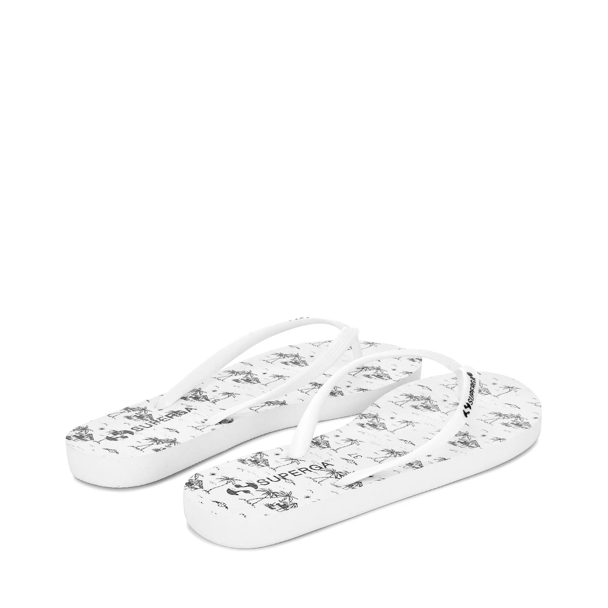 4121-FANRBRW - Slippers - Flip-Flop - Woman - WHITE-BLACK HAWAII