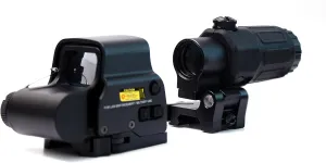 558 G33/558 G43/558 G45 Red & Green Dot Holographic Reflex Sight Scope with G33 G43 3X /G45 5X Magnifier Combo Built-in Flip QD Mount