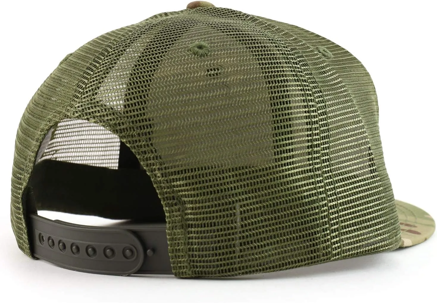 6 Panel Flatbill Ripstop Authentic Multicam Mesh Back Snapback Cap