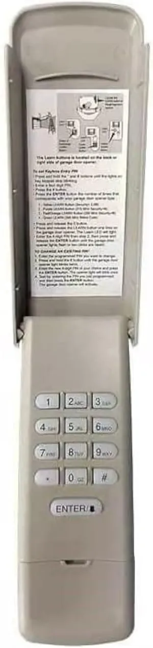 877MAX Garage Door Opener Keypad Universal Compatible with All LiftMaster Garage Door Openers Manufactured Since 1993, Green/Orange/Red/Purple/Yellow Learn Button, 315 MHz or 390 MHz