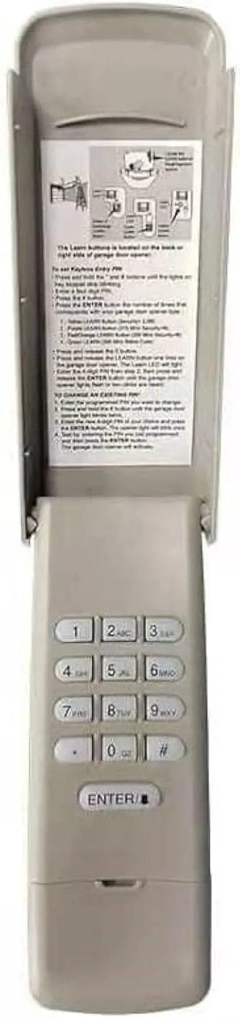 877MAX Garage Door Opener Keypad Universal Compatible with All LiftMaster Garage Door Openers Manufactured Since 1993, Green/Orange/Red/Purple/Yellow Learn Button, 315 MHz or 390 MHz