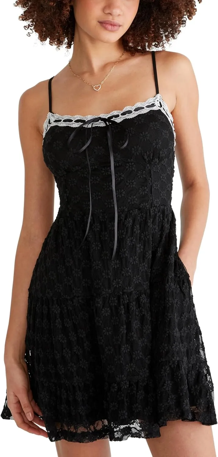AEROPOSTALE Women's Knit Corset Babydoll Mini Dress