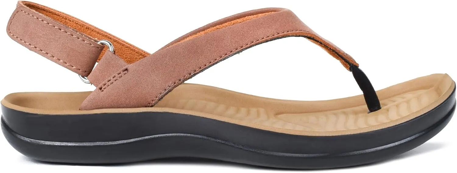 AEROTHOTIC Womens Casual Comfort Footbed lined with foam Adjustable Back-Strap Sandals With Arch-Support Sandals