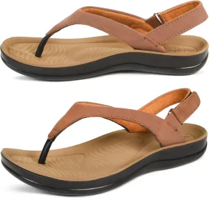 AEROTHOTIC Womens Casual Comfort Footbed lined with foam Adjustable Back-Strap Sandals With Arch-Support Sandals