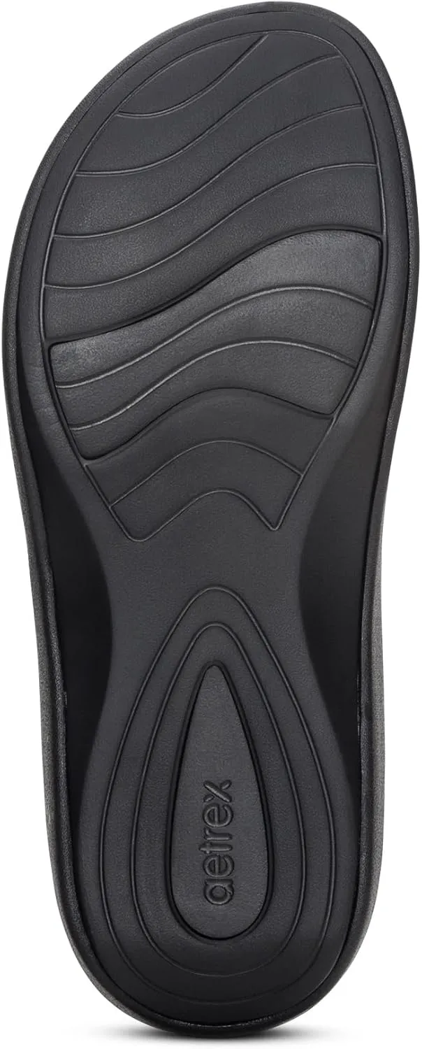 Aetrex Maui Orthopedic Flip Flops for Women Arch Support - Pressure Relief Water-friendly Shock Absorption Super Soft UltraSky EVA Foam Flip Flops