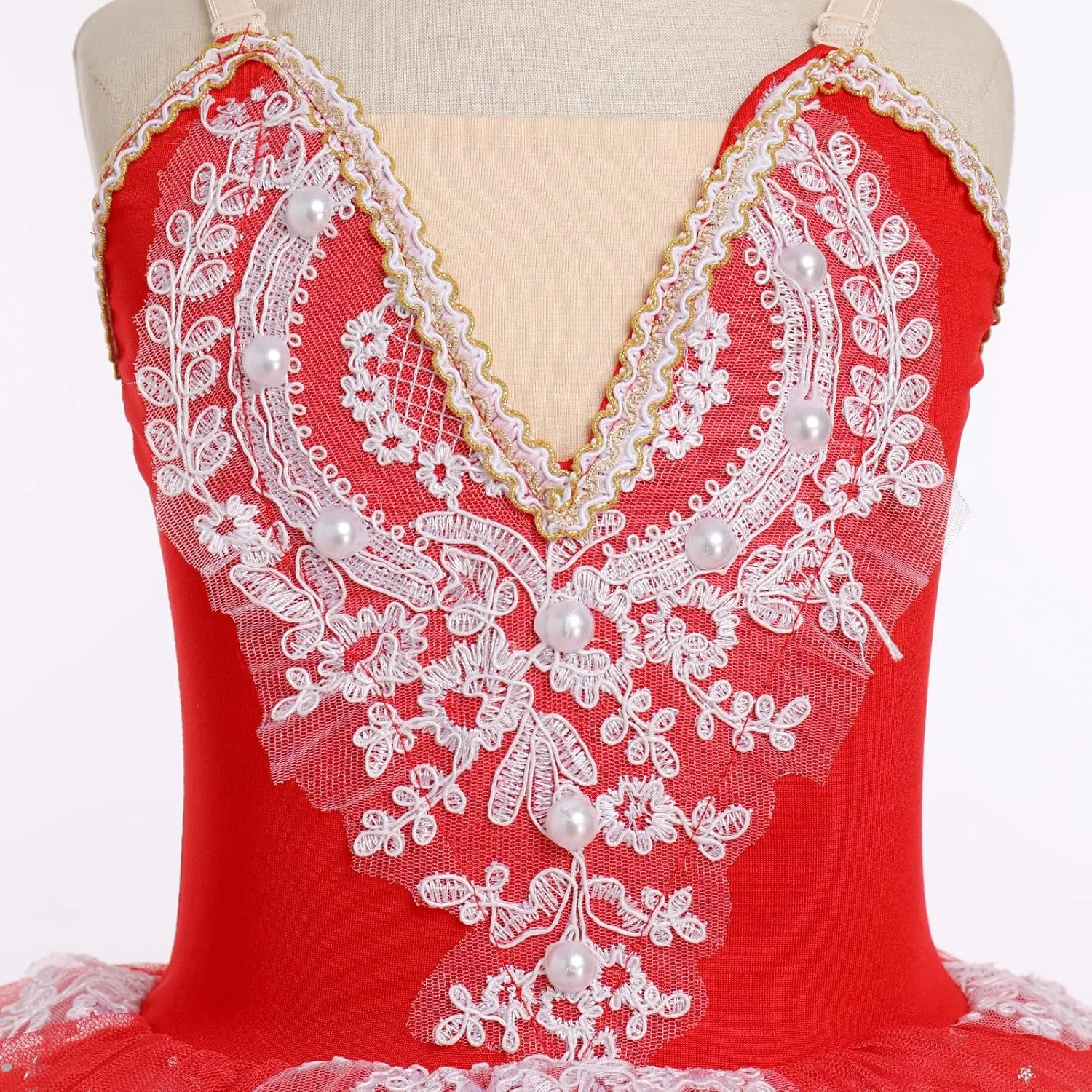 AFAVOM Ballet Leotards for Girls Lace Flower Camisole Leotard Skirt Performance Swan Ballet Dance Dress Ballerina Dancewear
