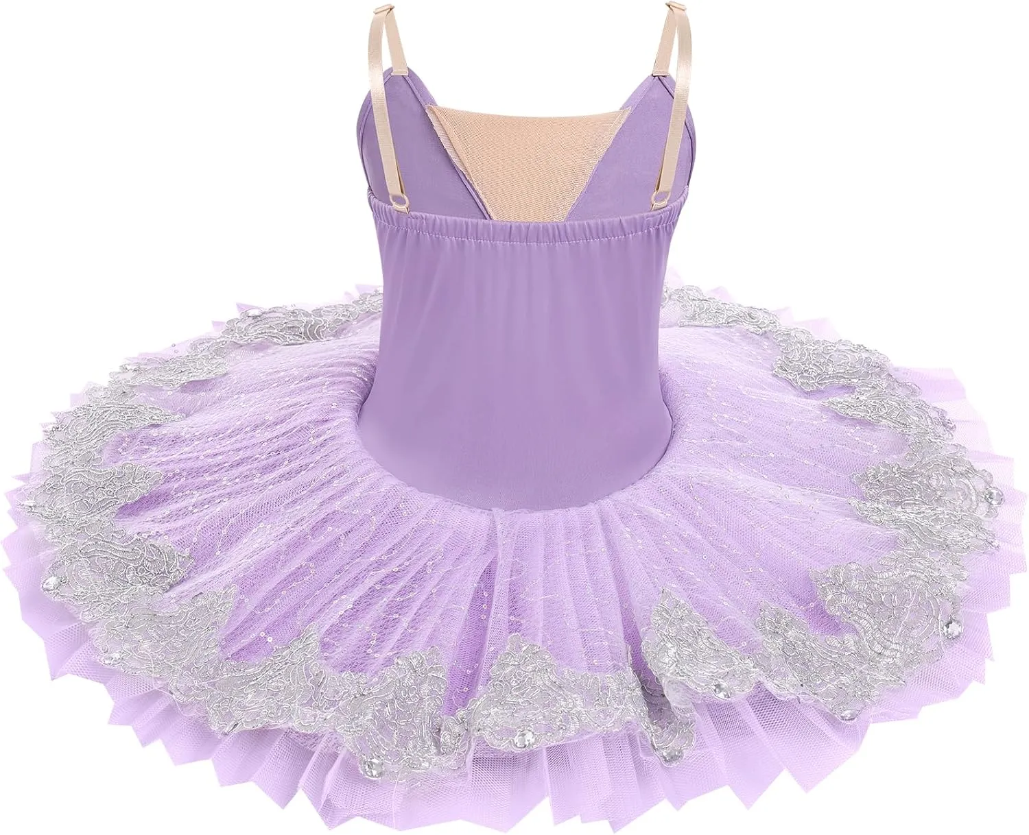 AFAVOM Girls Camisole Skirted Leotard Swan Lake Ballet Dance Outfit Embroidery Tutu Ballerina Princess Dress for Performance