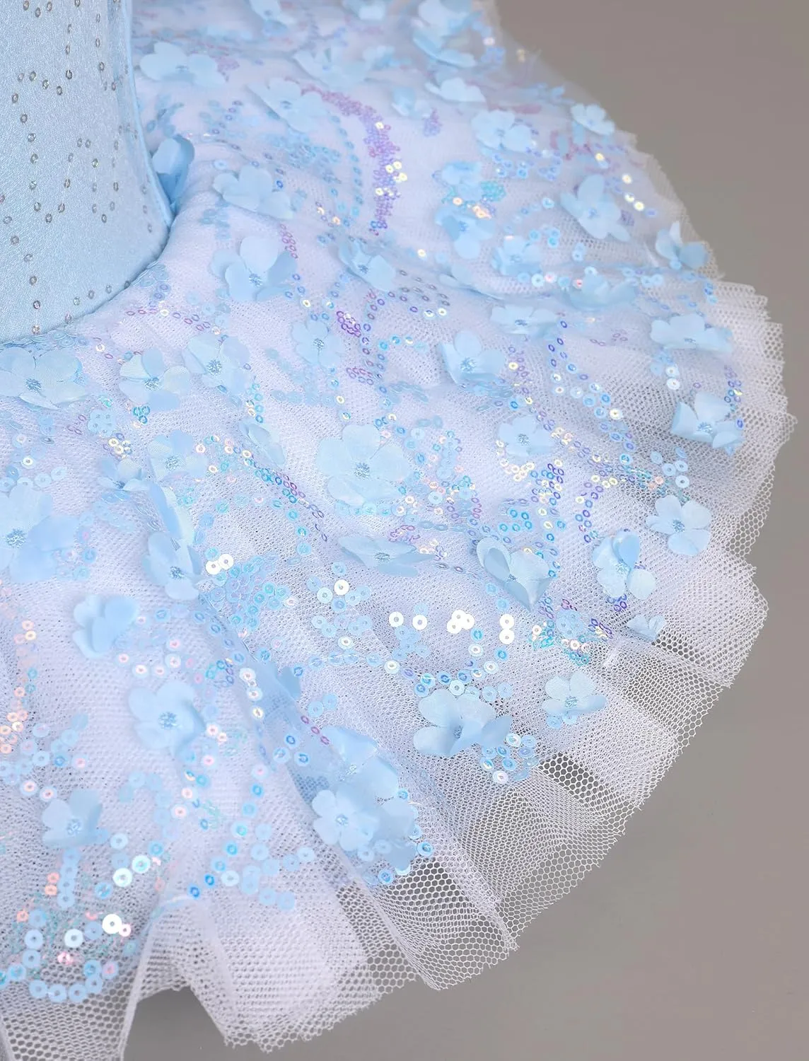 AFAVOM Swan Lake Ballerina Costume for Girls Camisole Skirted Leotard Sequin Ballet Dance Platter Tutu Dress for Performance