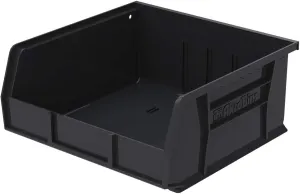 Akro-Mils 30235 AkroBins Plastic Storage Bins, Space-Saving Stackable Bins for Garage, Pantry, Craft Organization, 11-Inch x 11-Inch x 5-Inch, Black, 6-Pack