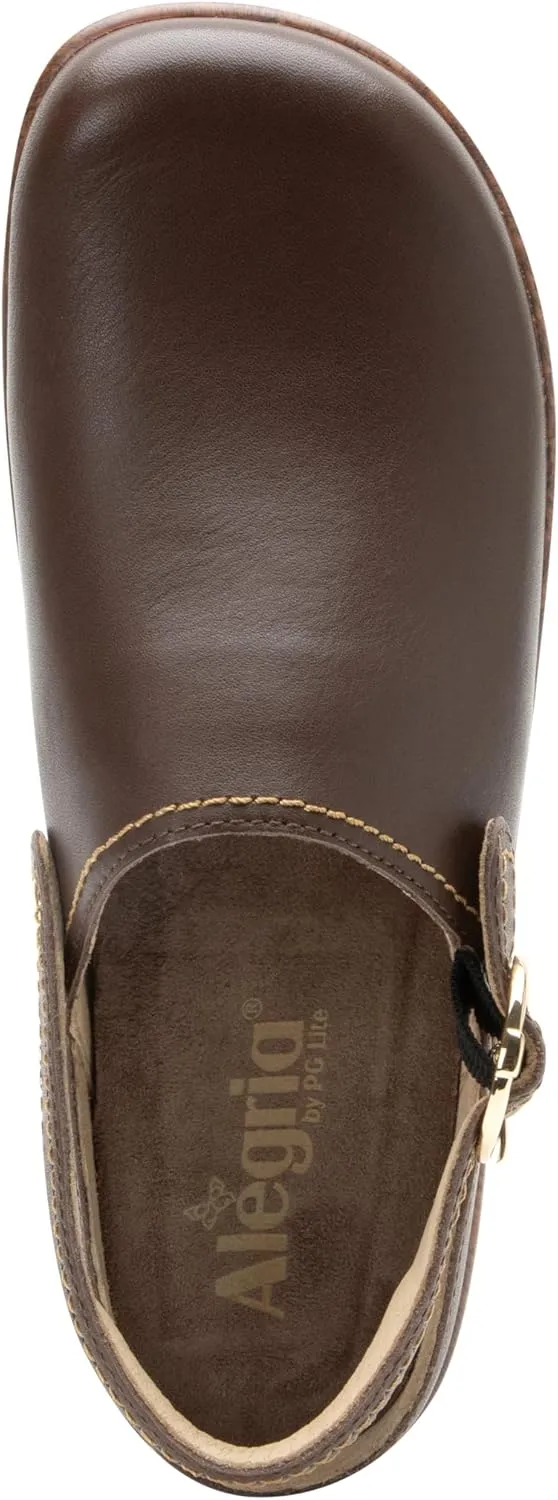 Alegria Women's Olie Slingback Clog Leather Slide