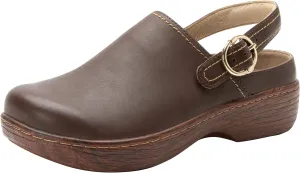 Alegria Women's Olie Slingback Clog Leather Slide