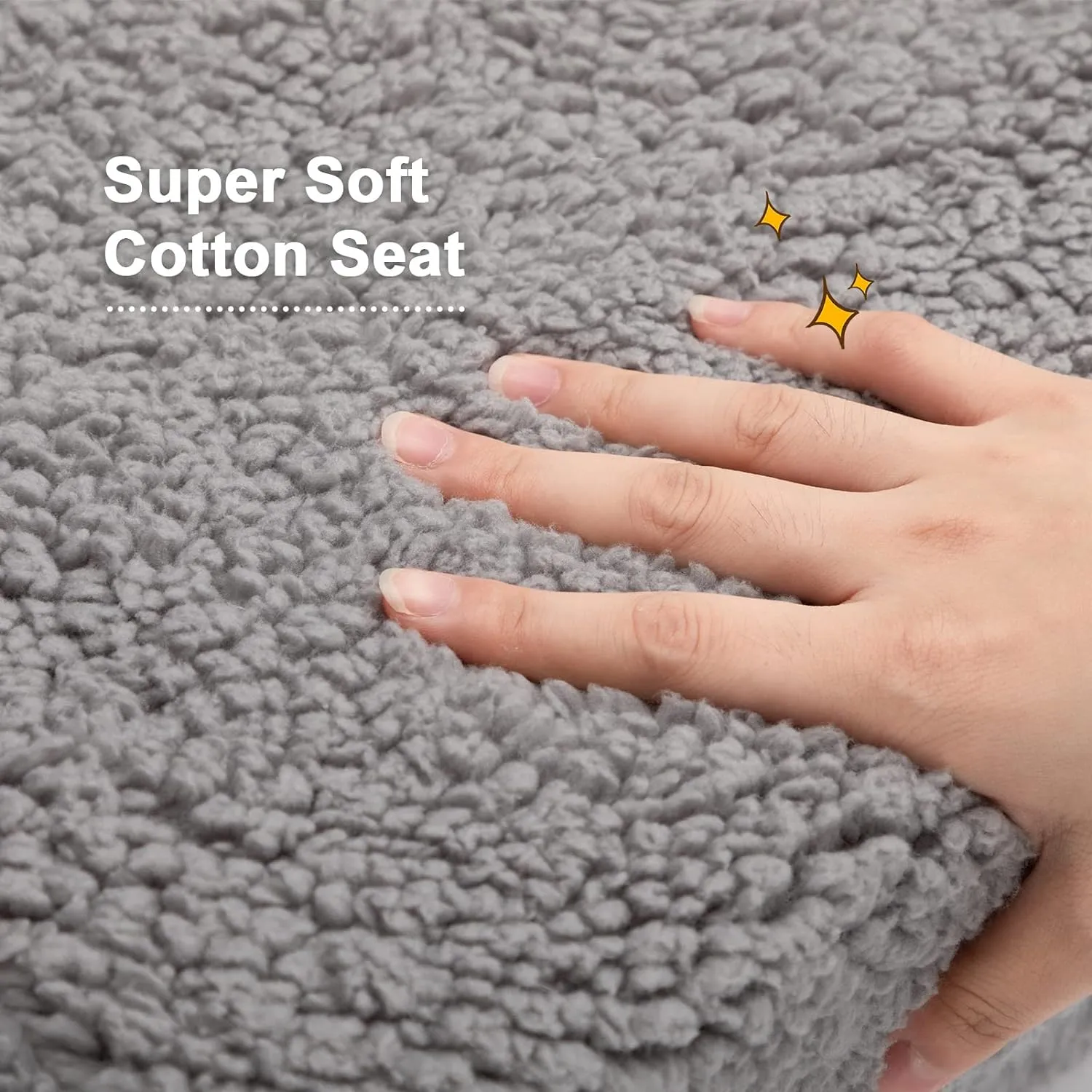 ALIMORDEN 2-in-1 Flip Out Cuddly Sherpa Toddler Couch, Convertible Sofa to Lounger, Grey