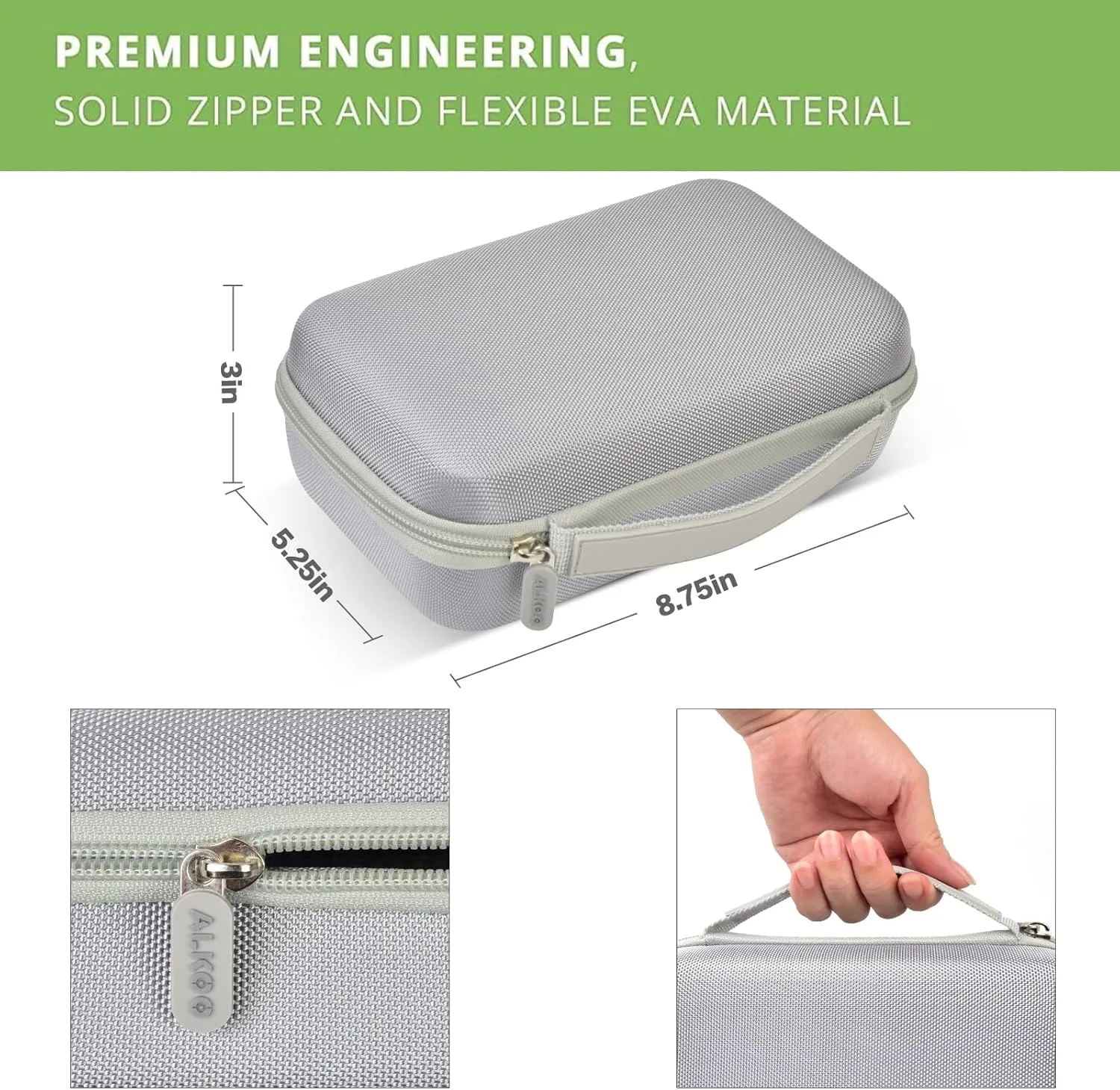 ALKOO Case Compatible with Klein Tools ET310 AC Circuit Breaker Finder and Integrated GFCI Outlet Tester, with Mesh Pocket Inside for Accessories (Grey)