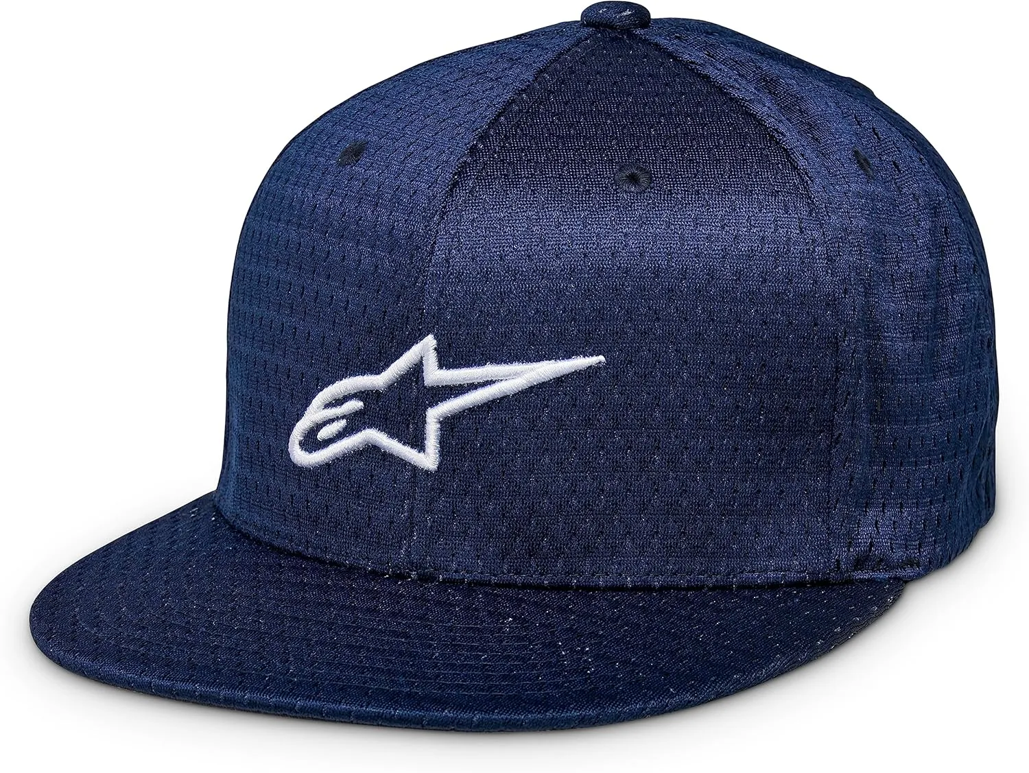 Alpinestars Adult Unisex Blue Baseball Cap with Recycled Polyester Fabric and Snap Closure
