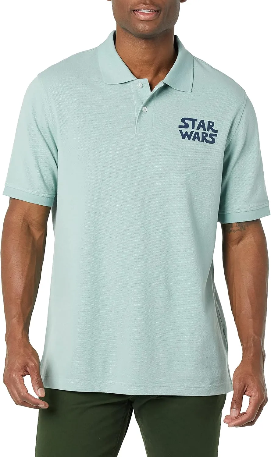 Amazon Essentials Disney | Marvel | Star Wars Men's Regular-Fit Cotton Pique Polo Shirt, Pack of 2