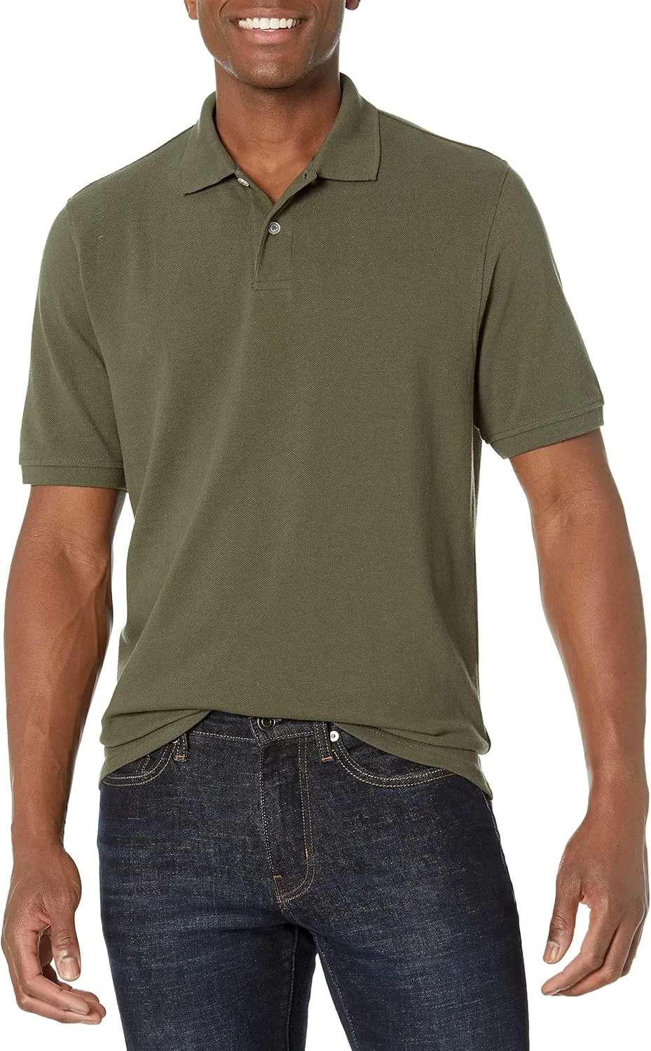 Amazon Essentials Men's Regular-Fit Cotton Pique Polo Shirt (Available in Big & Tall)
