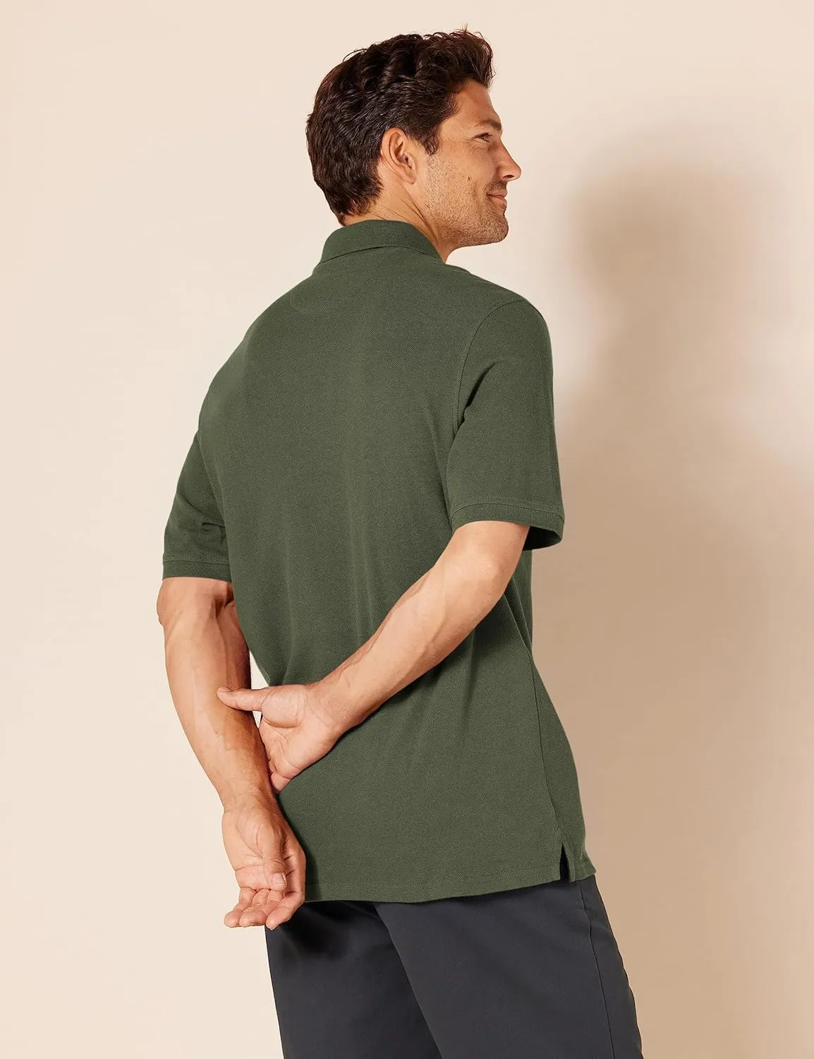 Amazon Essentials Men's Regular-Fit Cotton Pique Polo Shirt (Available in Big & Tall)