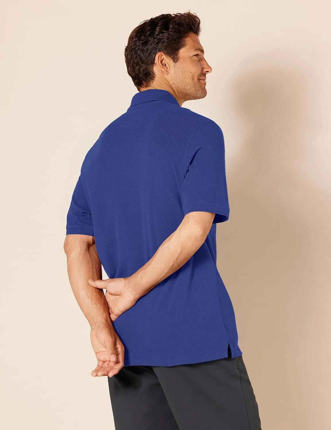 Amazon Essentials Men's Regular-Fit Cotton Pique Polo Shirt (Available in Big & Tall)