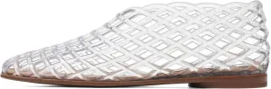 AMINUGAL Mesh Ballet Flats Shoes for Women Dressy Comfortable Jelly Ballerina Flats for Women Hollow Jelly Flat Shoes for Women Clear Jelly Sandals for Women Summer Beach Slip-on Jelly Shoes Women