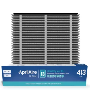 AprilAire 413CBN Replacement Filter for AprilAire Whole House Air Purifiers - MERV 13 with Carbon, Healthy Home Allergy   Odor Reduction, 16x25x4 Air Filter (Pack of 2)