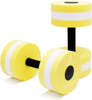 Aquatic Exercise Dumbell Set of 2 - Water Aerobic Exercise Foam Dumbbells Pool Resistance Fitness Equipment for Weight Loss