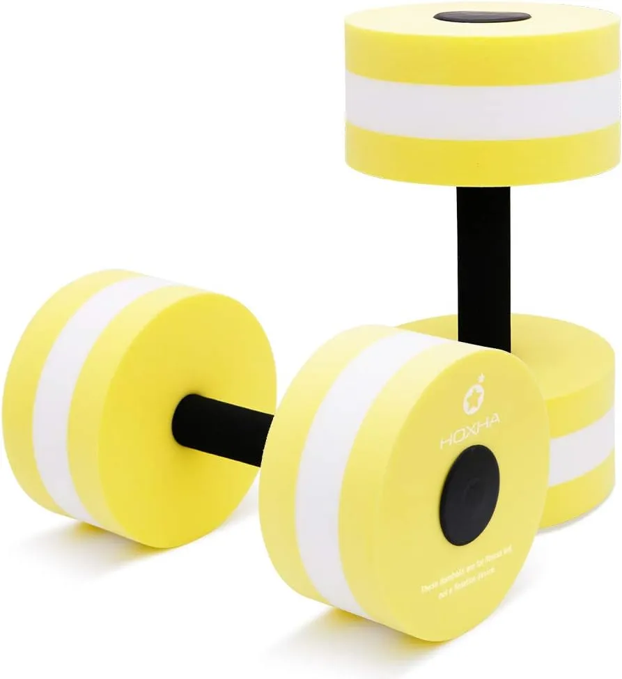 Aquatic Exercise Dumbell Set of 2 - Water Aerobic Exercise Foam Dumbbells Pool Resistance Fitness Equipment for Weight Loss