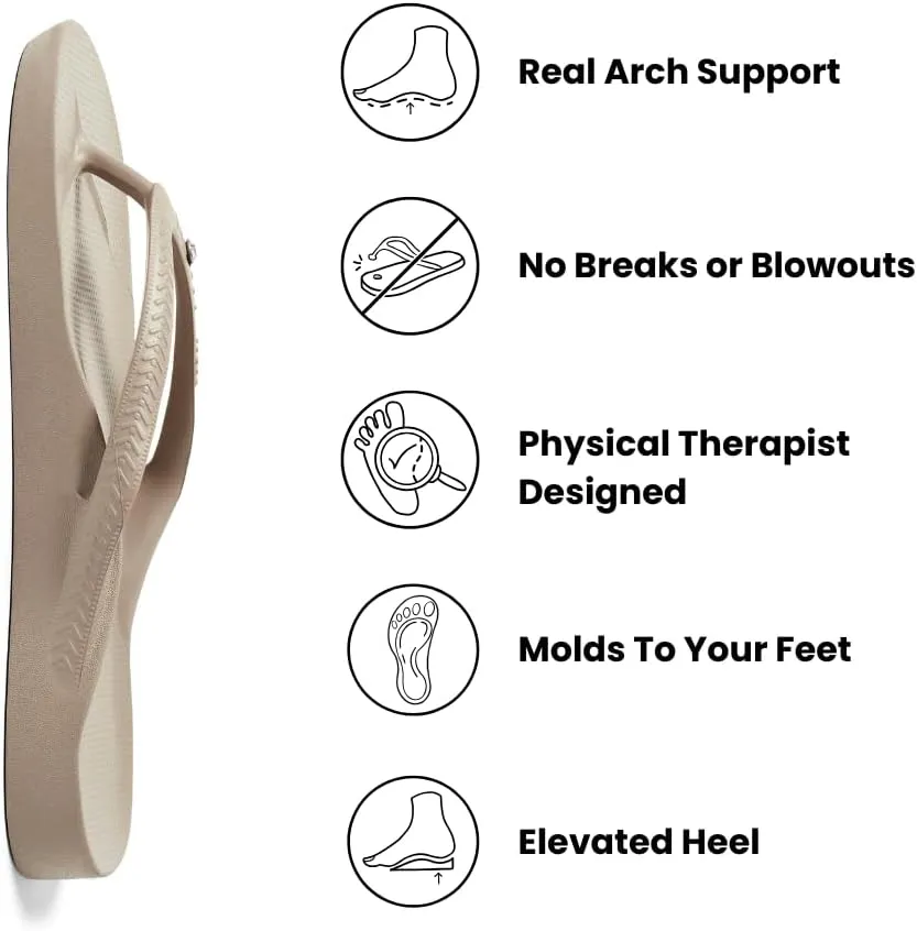 Archies Arch Support Flip Flops for Men & Women – Orthotic Sandals for Plantar Fasciitis Relief – Lightweight, Cushioning, Shock-Absorbing Thong Sandals for Walking, Foot Pain & All-Day Comfort