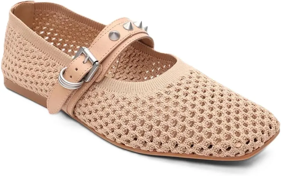 ASH Women's Bijoux Mesh Maryjane Ballet Flat-Elegant and Comfortable, Stylish Footwear for Everyday Wear