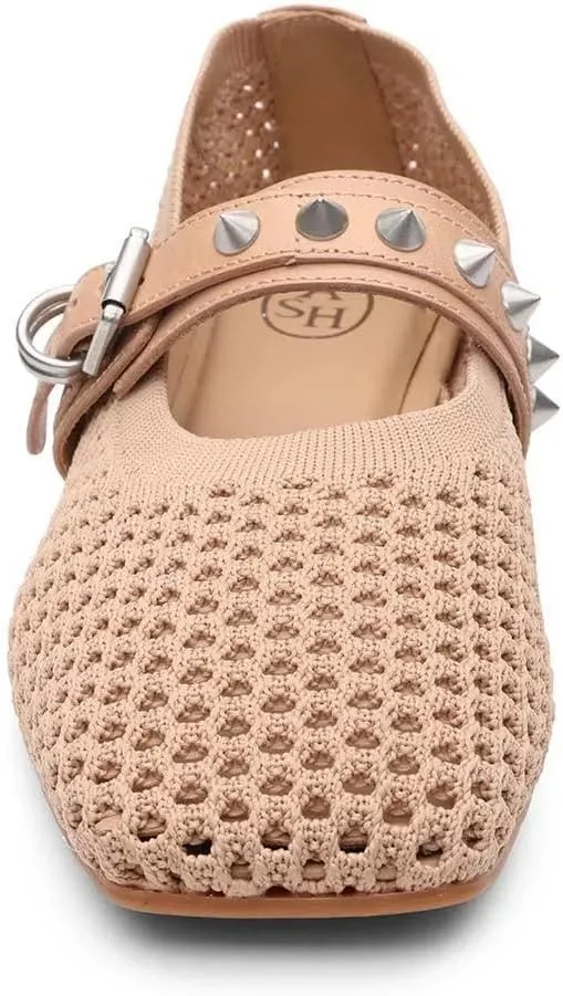 ASH Women's Bijoux Mesh Maryjane Ballet Flat-Elegant and Comfortable, Stylish Footwear for Everyday Wear