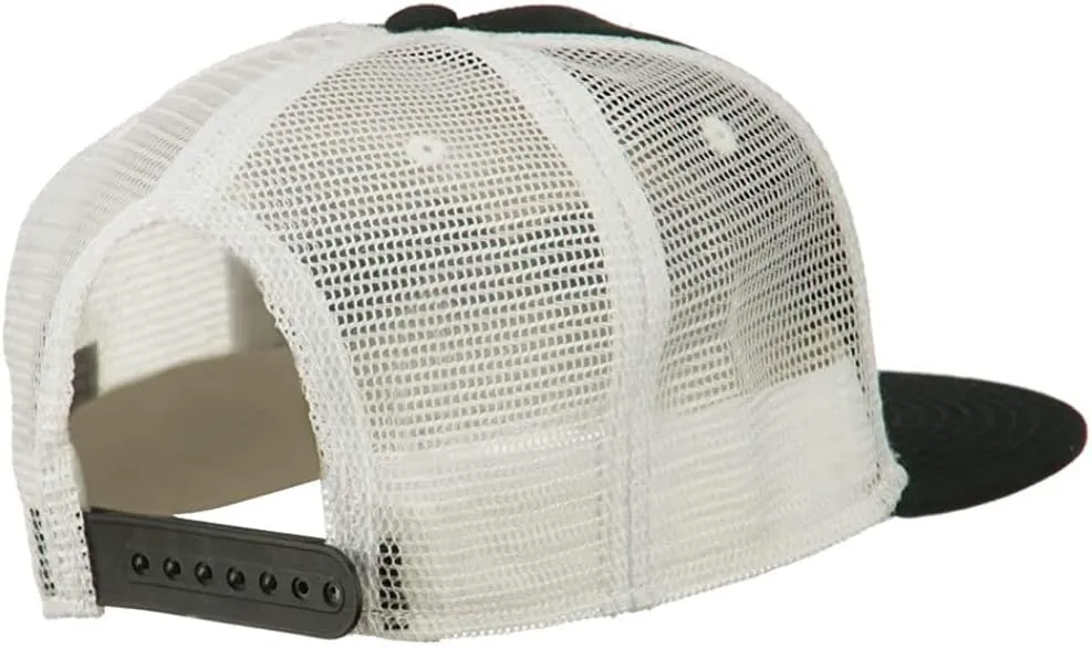 Ashen Fane 5 Panel Flat Visor Mesh Back Trucker Snapback Hat