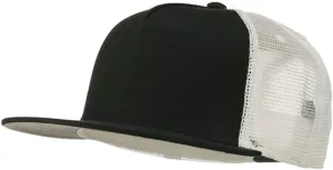 Ashen Fane 5 Panel Flat Visor Mesh Back Trucker Snapback Hat