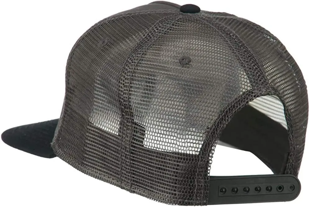 Ashen Fane 5 Panel Flat Visor Mesh Back Trucker Snapback Hat