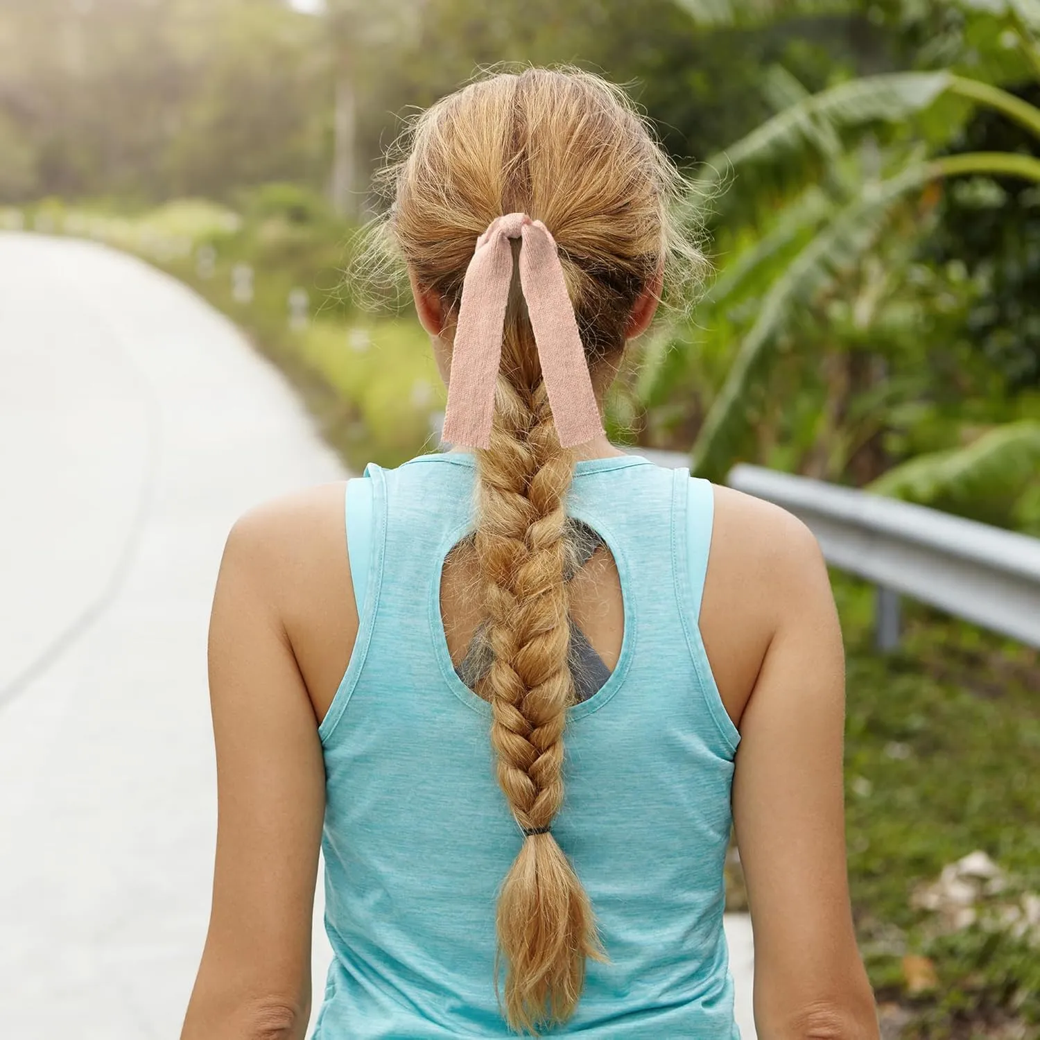 Avery Ribbed Knit Long Tail Scrunchie - Ballet Slipper | Soft Ribbed Fabric with Flowing Tails | Perfect for Ponytails & Buns | Stylish Everyday Accessory