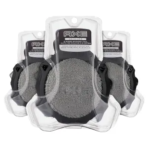 AXE Modern Shower Tool Skin Cleanser for Smoother Skin Detailer Exfoliates and Gently Cleanses One Size 3 Count, Black
