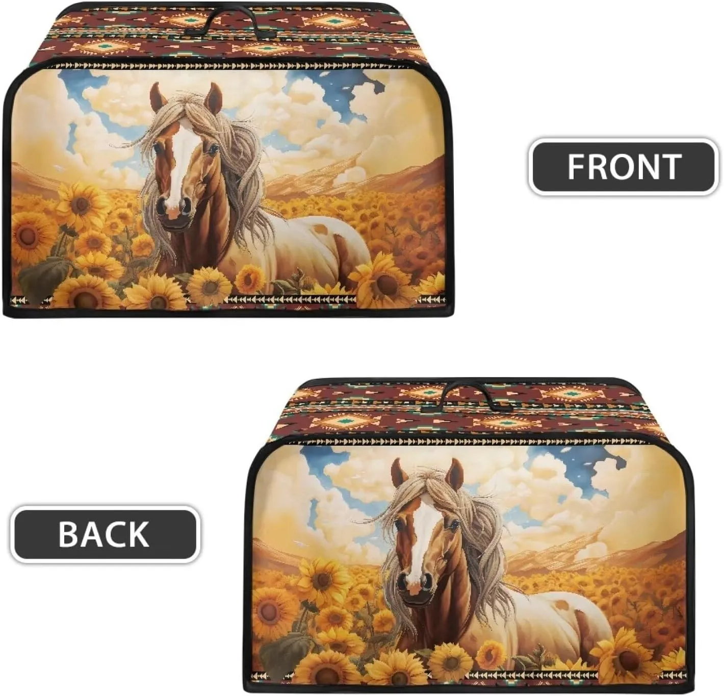 Aztec Slow Cooker Dust Cover Horse Sunflower Small Appliance Covers Southwestern Navajo Blender Cover Dust Cover Keep Appliance Clean