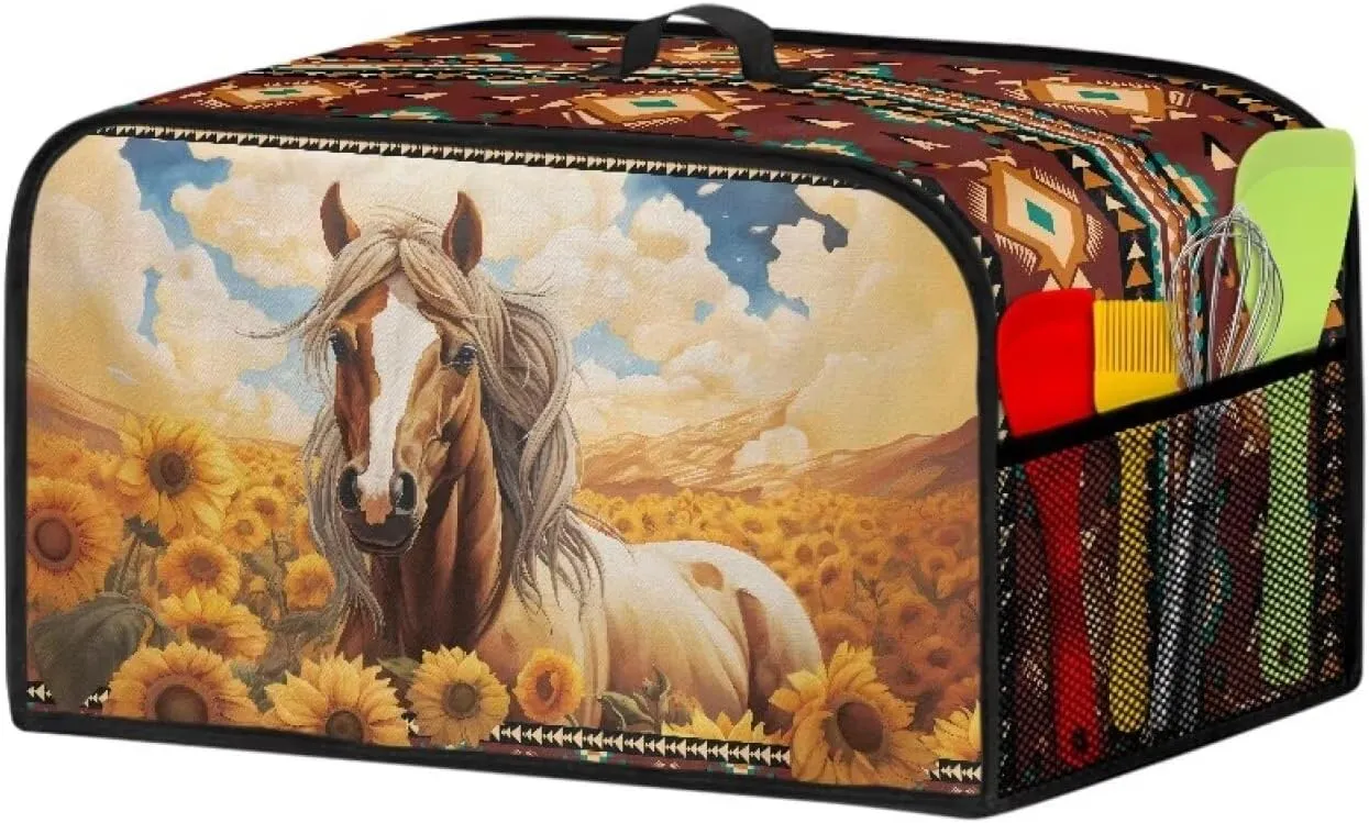 Aztec Slow Cooker Dust Cover Horse Sunflower Small Appliance Covers Southwestern Navajo Blender Cover Dust Cover Keep Appliance Clean
