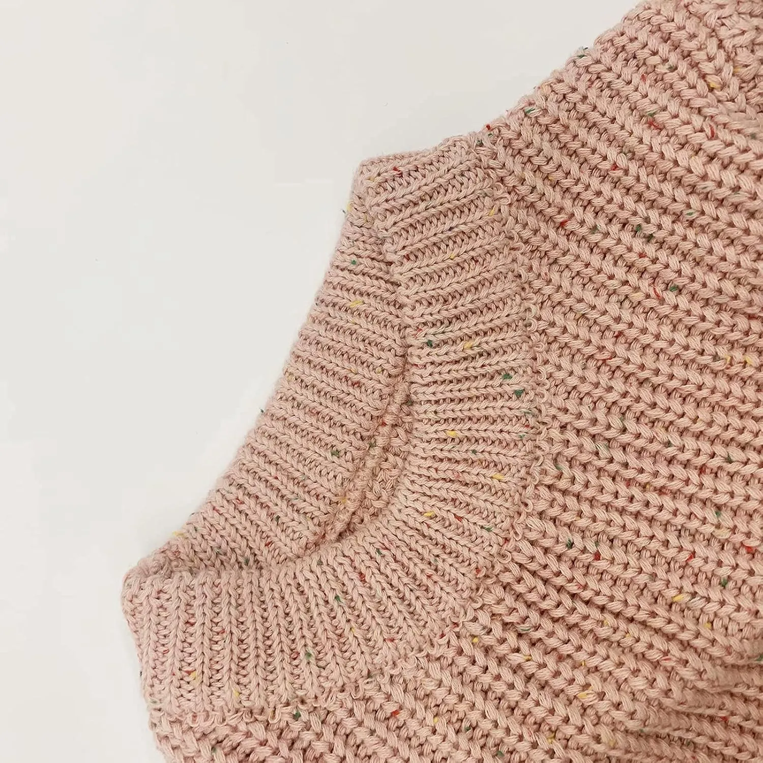Baby Girls Boys Sweater, Pullover Speckle Oversized Cotton Chunky Knit